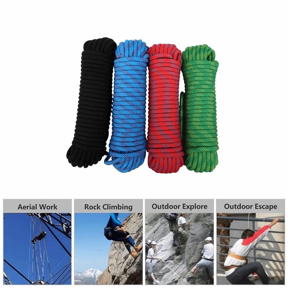 Thickened 12mm Climbing Rope High Strength Static Rock Rope Accessory Safety Life Rope Rock Sports