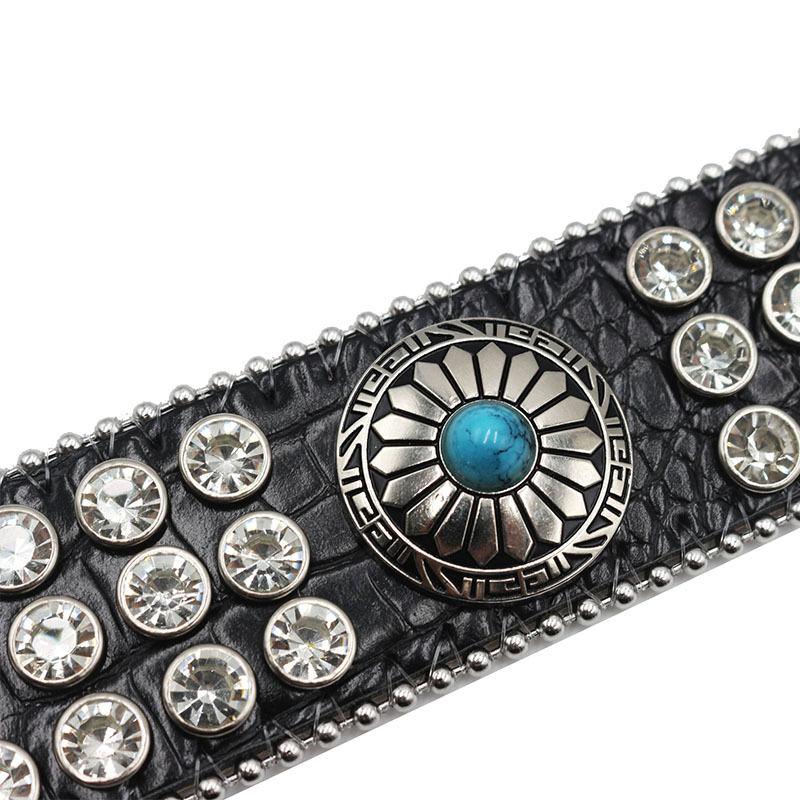 Fashion Luxury Rhinestone Bracelet Jewelry Design Diamond PU Leather Hand Jewelry