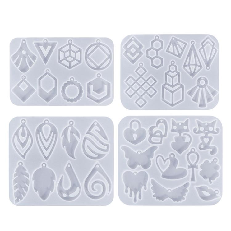 Earring Pendant Silicone Mold Heart DIY Epoxy Resin Mould Jewelry Making Tools