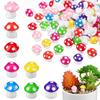 TOYANDONA 80 Pieces 8 Colors Mini Resin Mushrooms - Miniature Mushrooms, Cute Resin Terrarium Figurines, Tiny Fake Mushrooms, Fairies, Bonsai