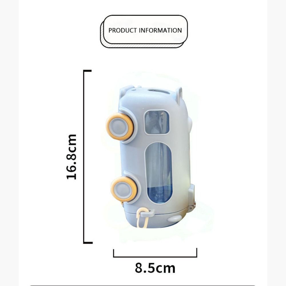 Cartoon Bus Car Water Cup Large Capacity Baby Water Bottle Cute Bounce Straw Kettle  Drinkware