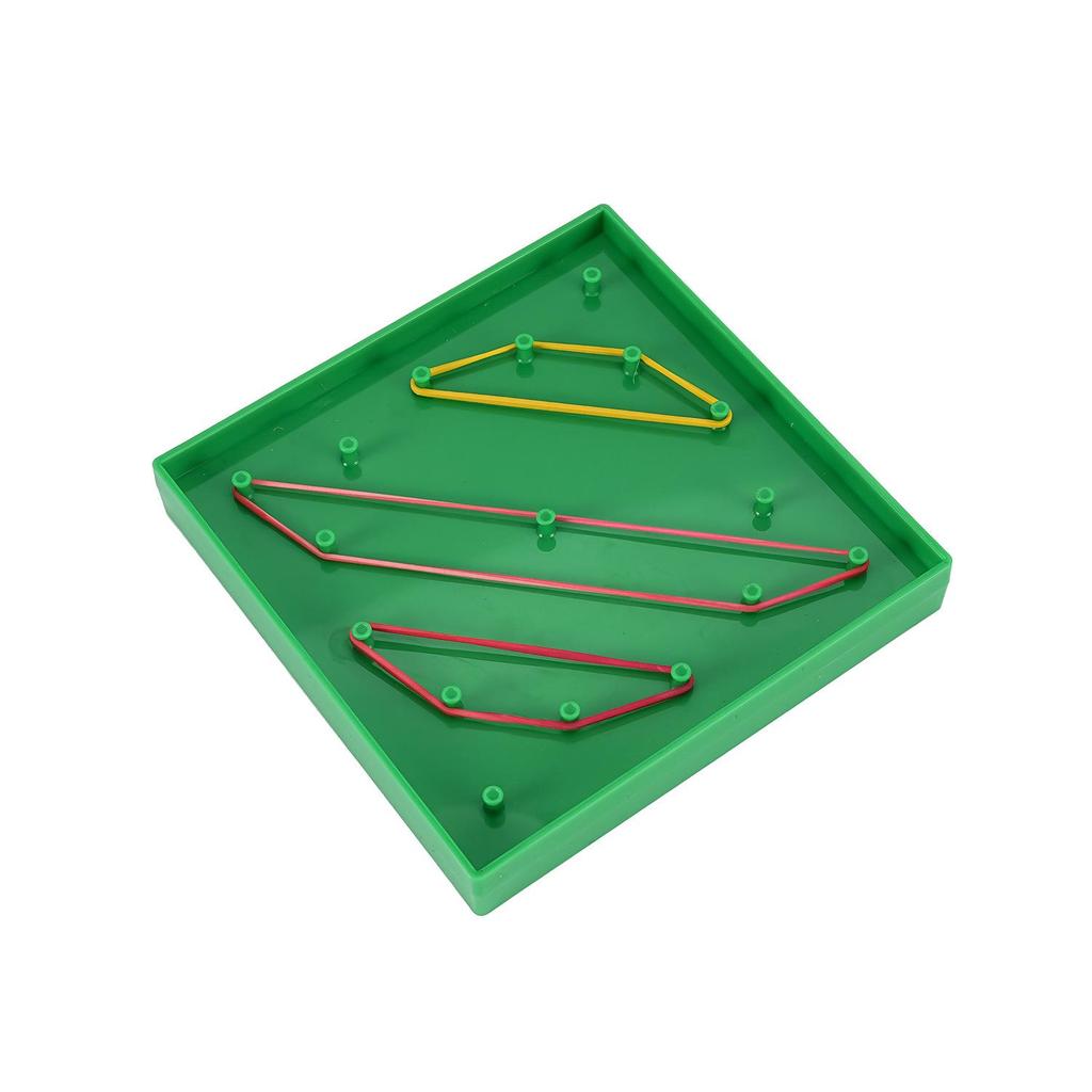 Double-Sided ABS Pegboard with Mushroom Heads - Montessori Geometry Aid for Lower Grades