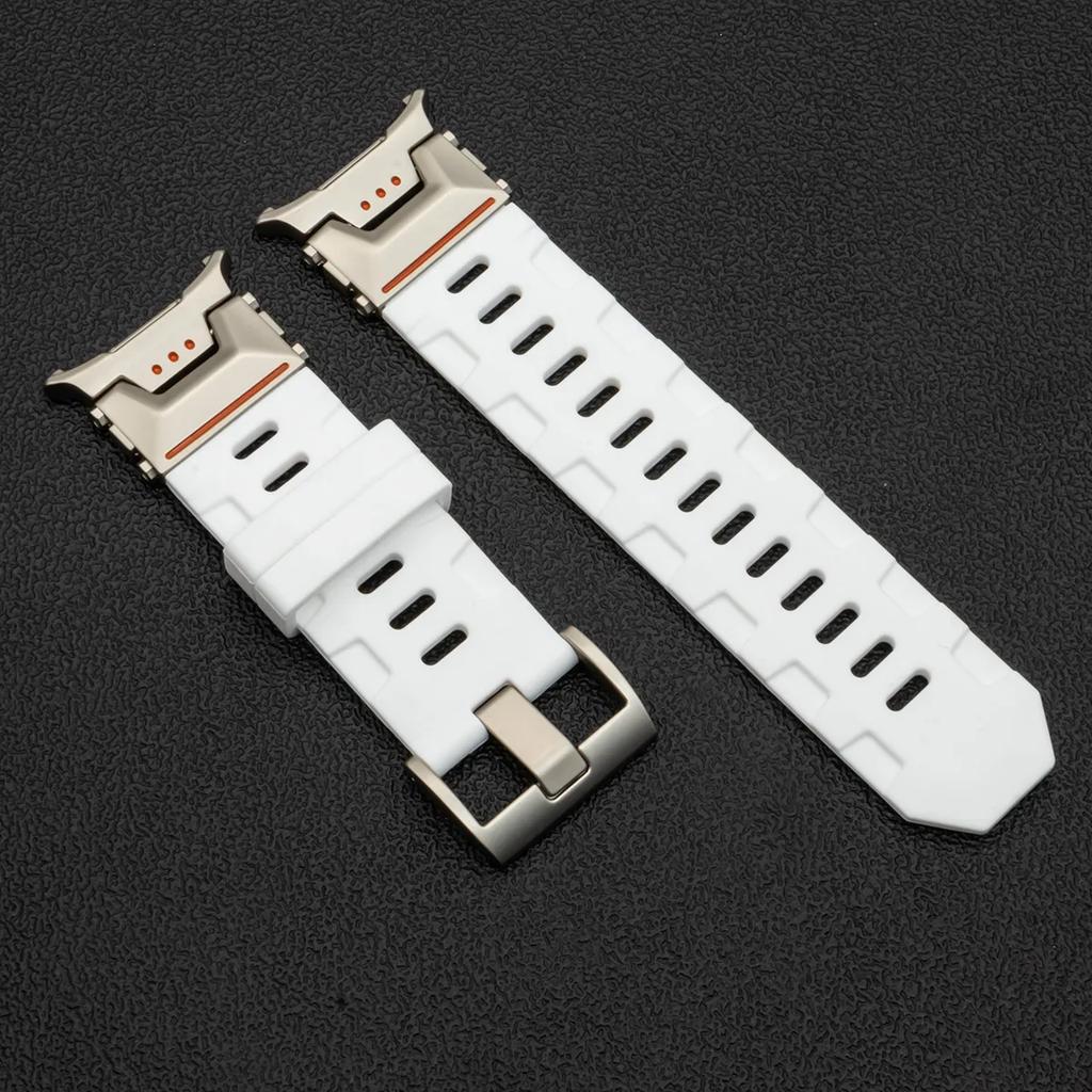 Luxuriöses weiches Silikonarmband für Samsung Galaxy Watch Ultra 47mm Sportarmband für Galaxy Watch Ultra Ohne Lücken Gebogenes Ende Armband