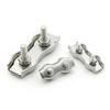 1pcs/5pcs 304 Stainless Steel Wire Rope Duplex Clamp Cable Chuck Fixing Clip M2 M3 M4 M5 M6 M8 M10