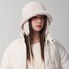 Solid Color Winter Fisherman Hat Anti-cold Plush Bucket Cap Ushanka Plush Panama Hat  Outdoor