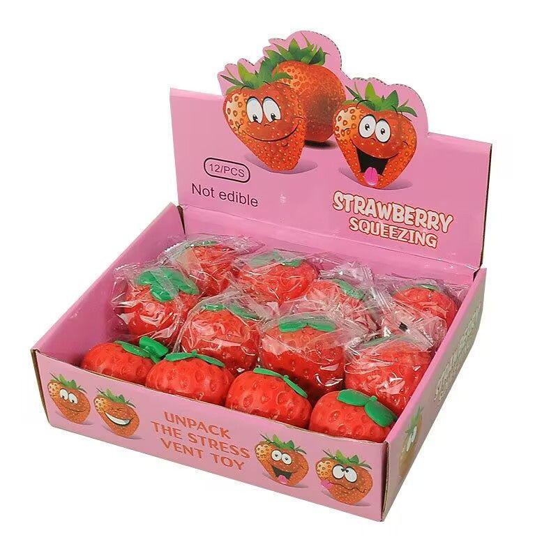 Simulation Strawberry Squishy Creative Prank Toy For Stress Relief, Squeezable Slow Rebound Squishy Fun Gift For Friends
