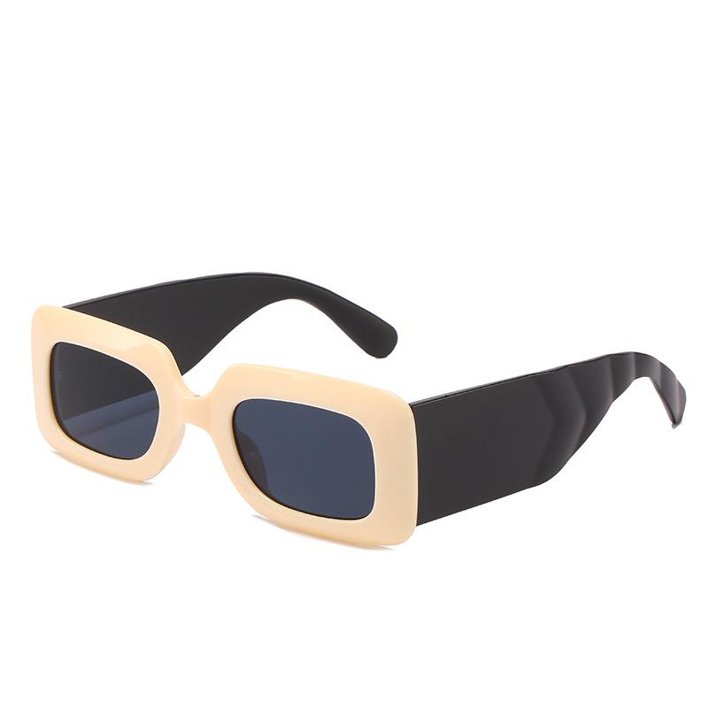 2021 Square Frame Sunglasses: European & American Wide-Leg Designer Shades for Women - Milan Fashion