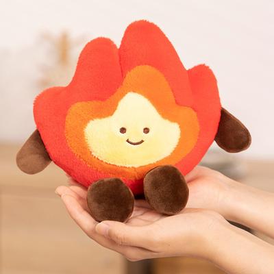 Flame Plush Toy for Kids Smiling Flame Character Pillow Soft Stuffed Toy