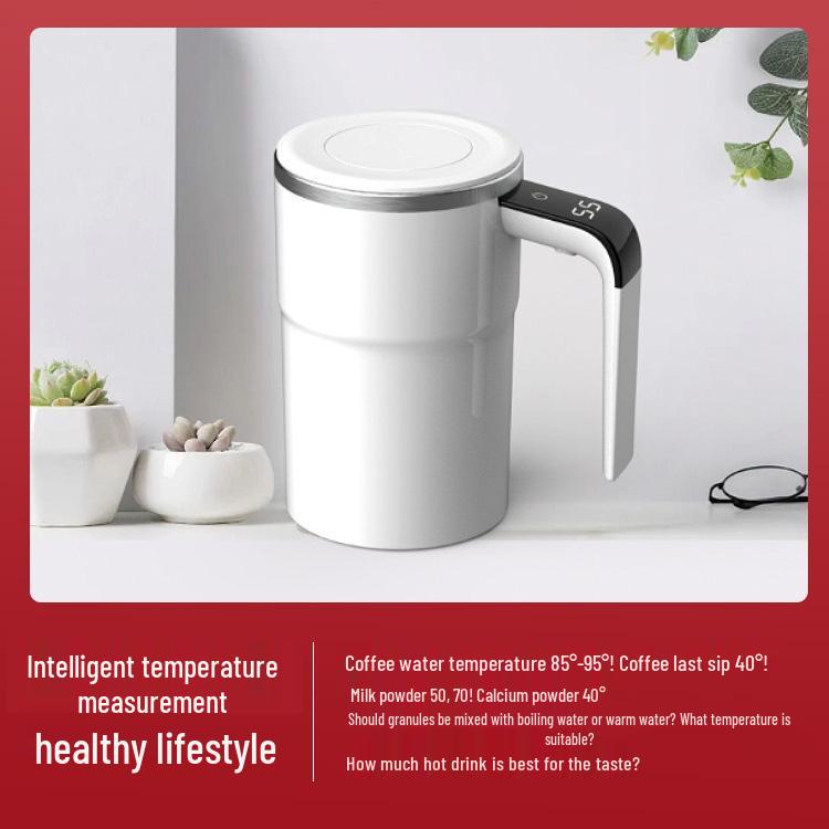 Smart Electric Magnetic Stirring Cup: Portable Coffee, Protein, and Milk Mixer