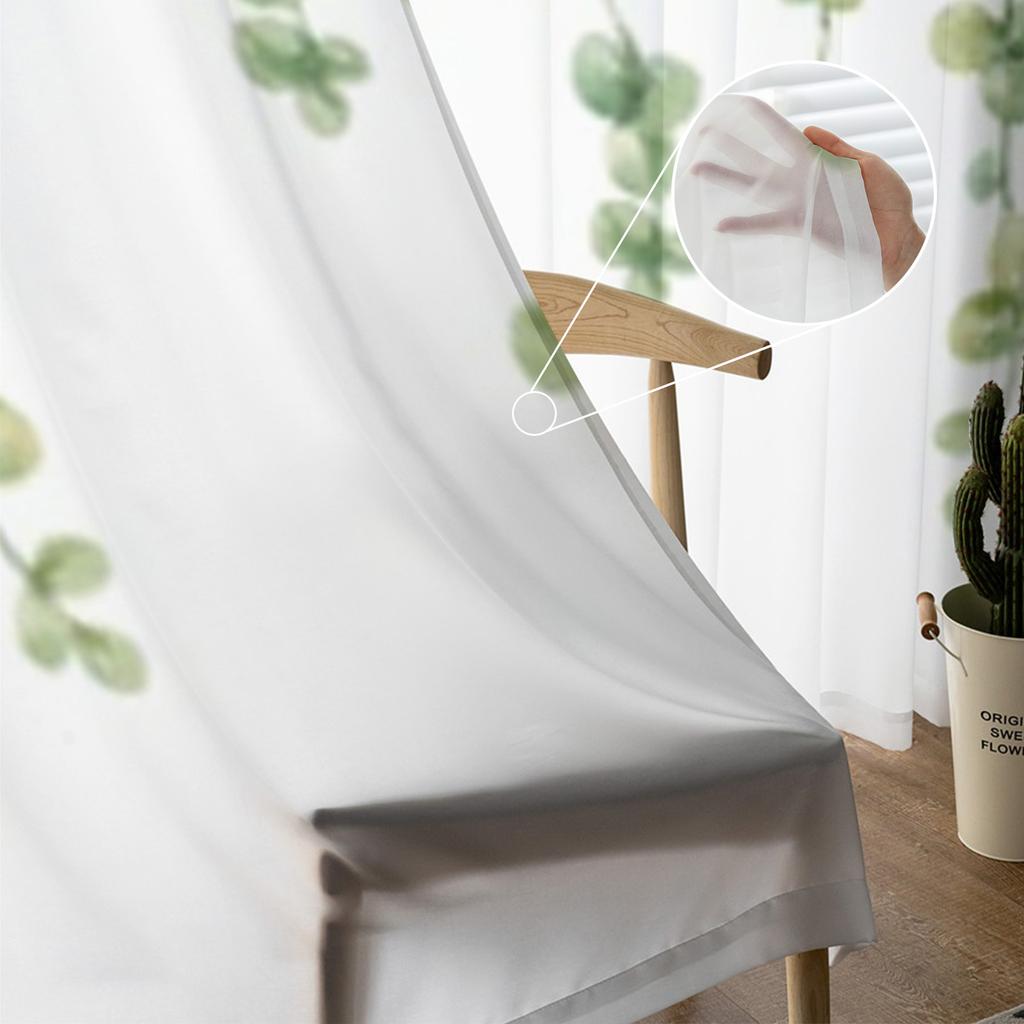 Acuarelă, flori exotice din junglă, draperii transparente pentru fereastră din sufragerie, voilă transparentă, perdea din tul, draperii pentru dormitor, decorațiuni pentru interior