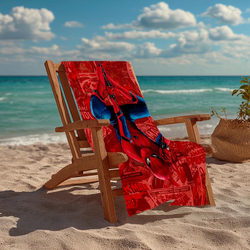 Ultra-Soft Beach Towel with Spider-Man Theme,Ideal for Pool - Camping, Diving - Perfect Travel Essential, Vibrant Beach Towel.