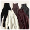 Women's Long Sleeved T-shirt with High Collar Velvet Base