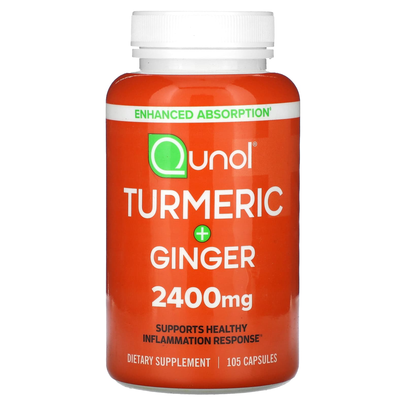 

Turmeric + Ginger, 2,400Mg, 105 Capsules (800Mg per Capsule)