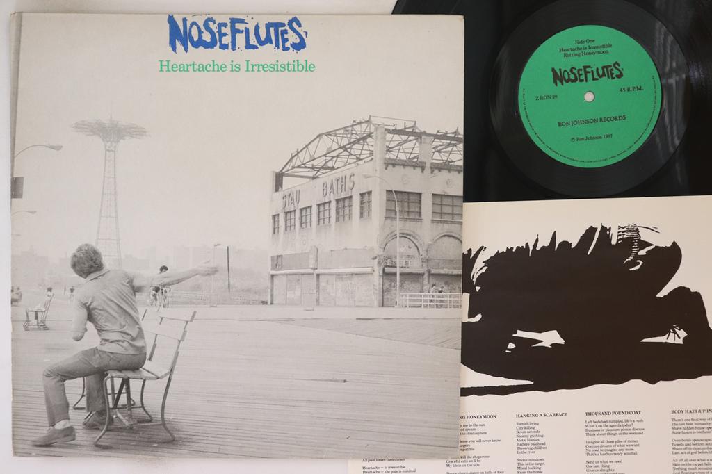 LP Record NOSEFLUTES - Heartache Is Irresistible ZRON28 RON JOHNSON REC 1987 UK Rock Used