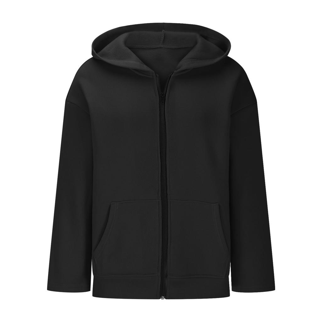 Women's Zip Hoodie Long Sleeve Oversized Sweatshirt Fleece Jacket Pocket Sweatshirt Jacket
