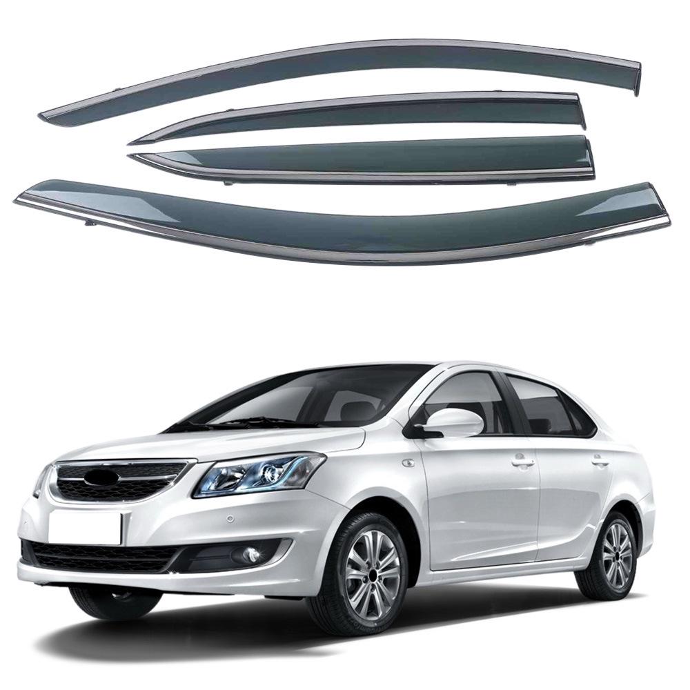 

Chery E3 13-15 Rain Guard: Bright Strip, Thickened Window Deflector Visor