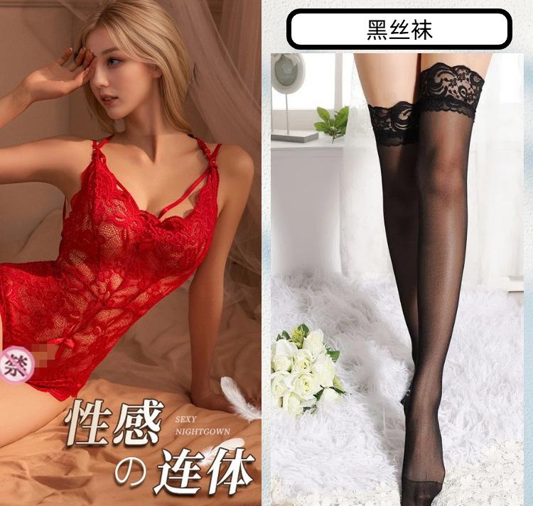 Sexy Lingerie Lace Onesie Women's Crotch Free Temptation Uniform Passion Clothes Sexy Fat Pajamas Pure Lust