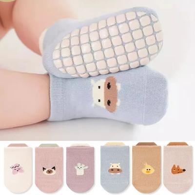 6 Pairs of Children's Anti Slip Walking Socks, Children's Socks for All Seasons, Soft and Comfortable Fabric, Cartoon Pattern