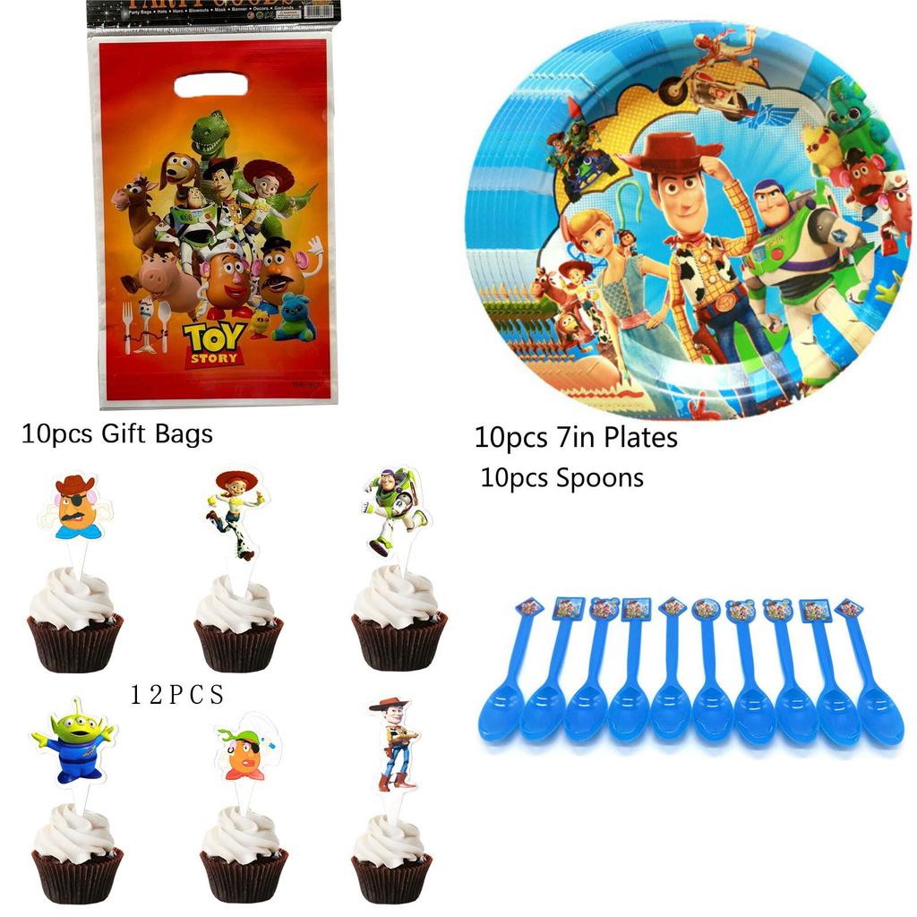 Toy Story Buzz Woody Bo Peep Birthday Party Supplies Featuring Colorful Plates Cups And Banners For Ultimate Celebration