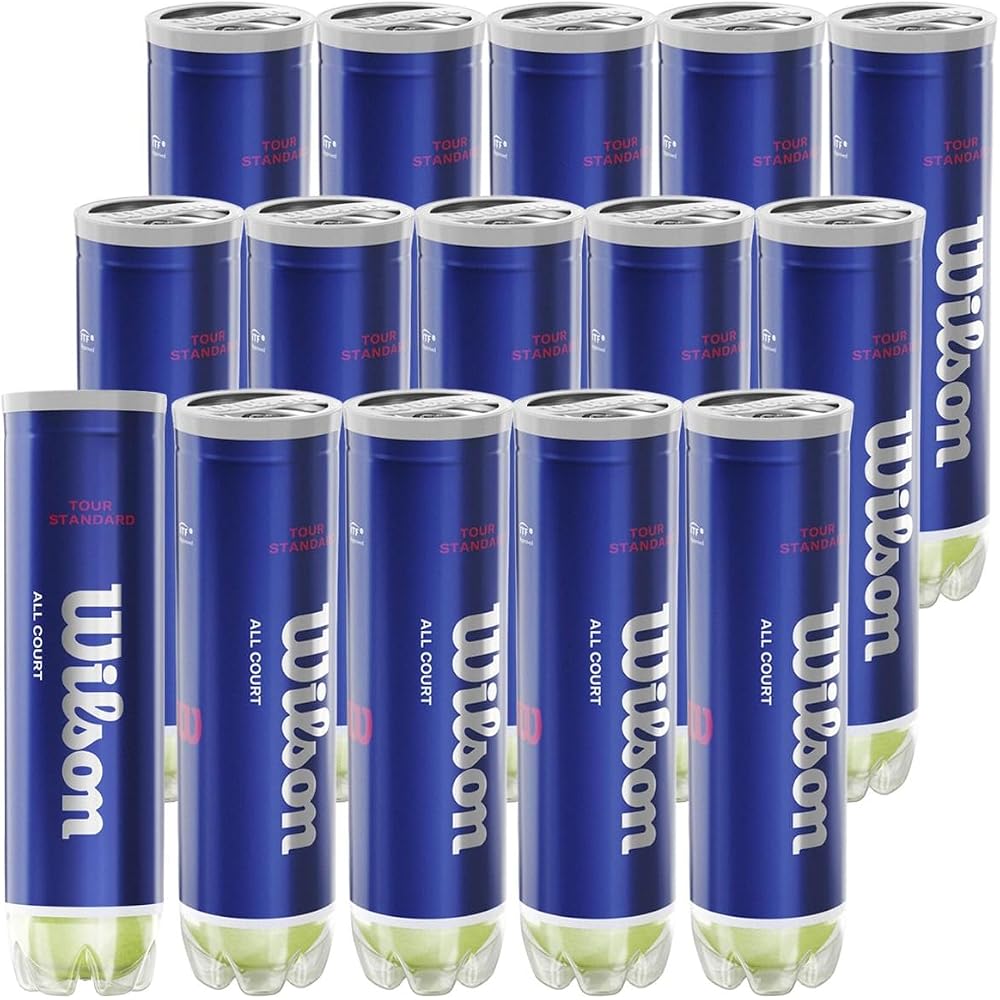 Wilson Tour Standard Pressureless Tennis Balls 4-Pack 15 Cans 60 Balls