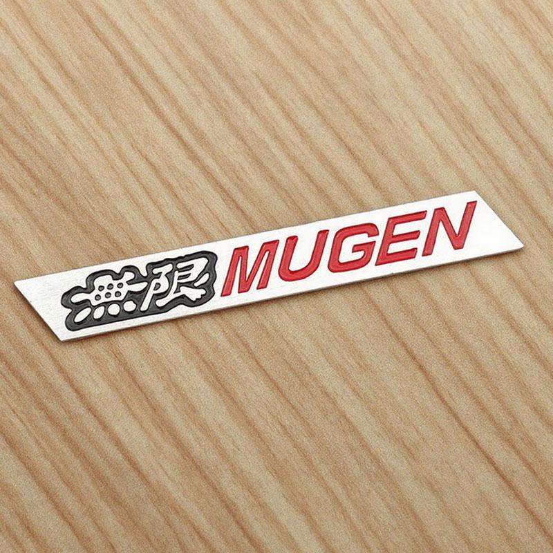 3D Metal Letters Mugen Emblem Car Front Grille Logo Rear Trunk Sticker Fender Side Badge for Auto Exterior Accessories