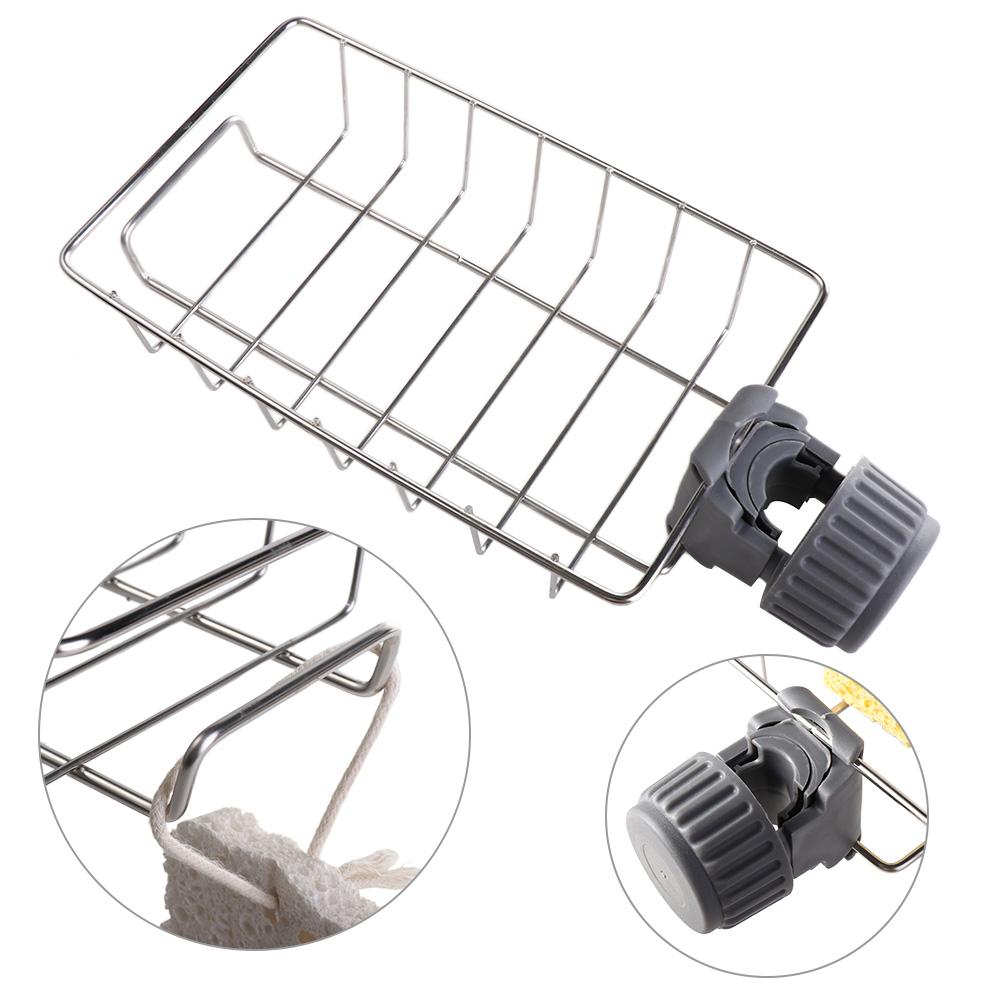 Rack Kitchen Bathroom Accessories Sink Storage Sponge Shelf Soap Storage Holder Faucet Rack Drainer