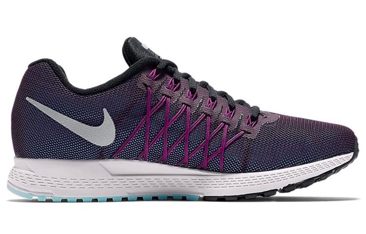 Nike Air Zoom Prestige Fabric Cushioning Slip Resistant Low top Running Shoes Women's Black Purple 806577-500