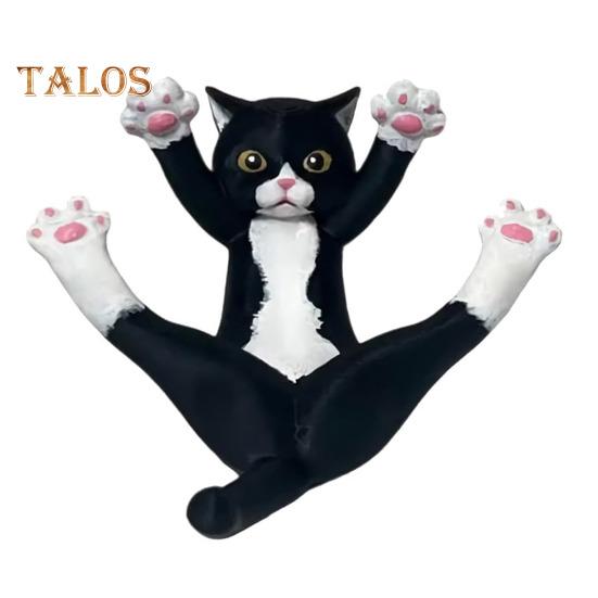 

Подставка для телефона в виде черного кота, держатель для сотового телефона, милый декор из смолы для кота, портативное регулируемое крепление для мобильного телефона, подарок для любителей кошек чёрный