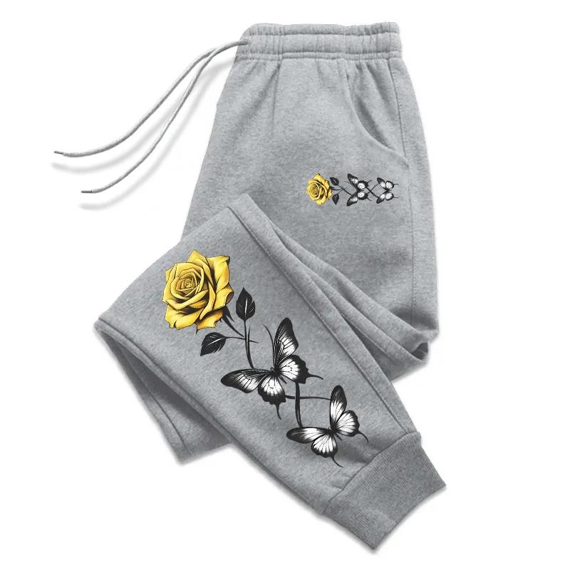 Woman Fashion Sweatpants Soft Drawstring Long Trousers Ladies Daily Casual Sports Jogging Pants Home Outdoor Joggers