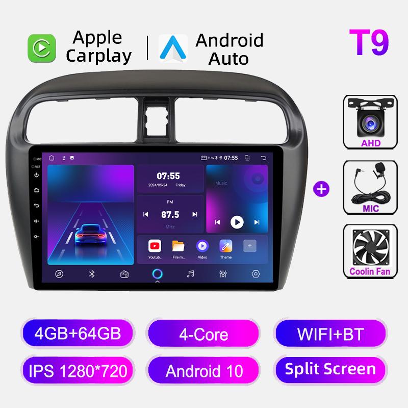 Android 12.0 Car Radio For Mitsubishi Mirage Attrage 2012-2018 Multimedia Video Player GPS Navigation 4G WIFI Carplay Autoradio