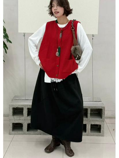 Muqie Women s Winter High-Waist Plus-Size Velvet Skirt - Korean Loose Fit Medium чёрный