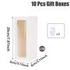 10pcs White Black Glass Laser silver Gift Box Glass Display Box Transparent Gift Box Water Cup Jar Sublimation Glass