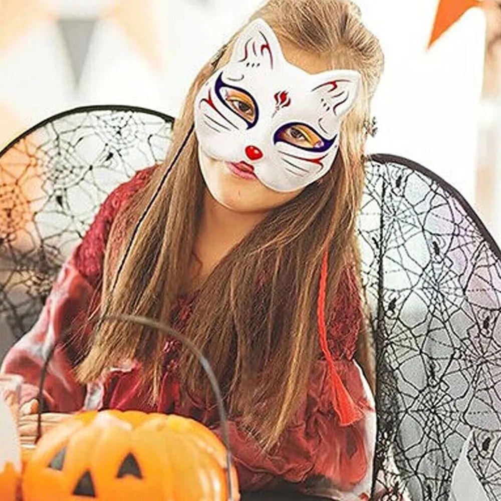 Handmade Masquerade Mask White Blank Mask Craft DIY Hand-Painted Mask  Festival