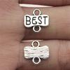 Letter Plate Connectors Alphabet A-Z Antique Bronze Zinc Alloy Jewelry Making Craft Parts DIY Connect Parts