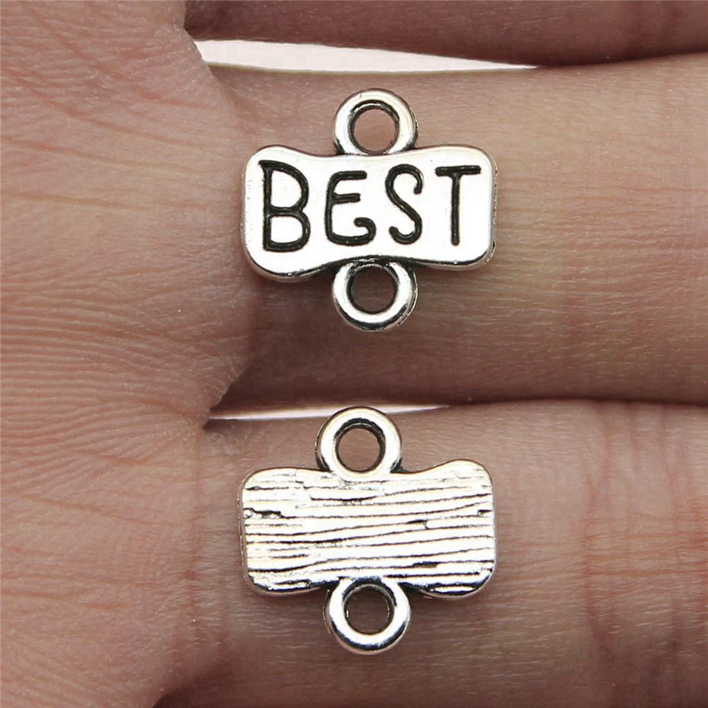 Letter Plate Connectors Alphabet A-Z Antique Bronze Zinc Alloy Jewelry Making Craft Parts DIY Connect Parts