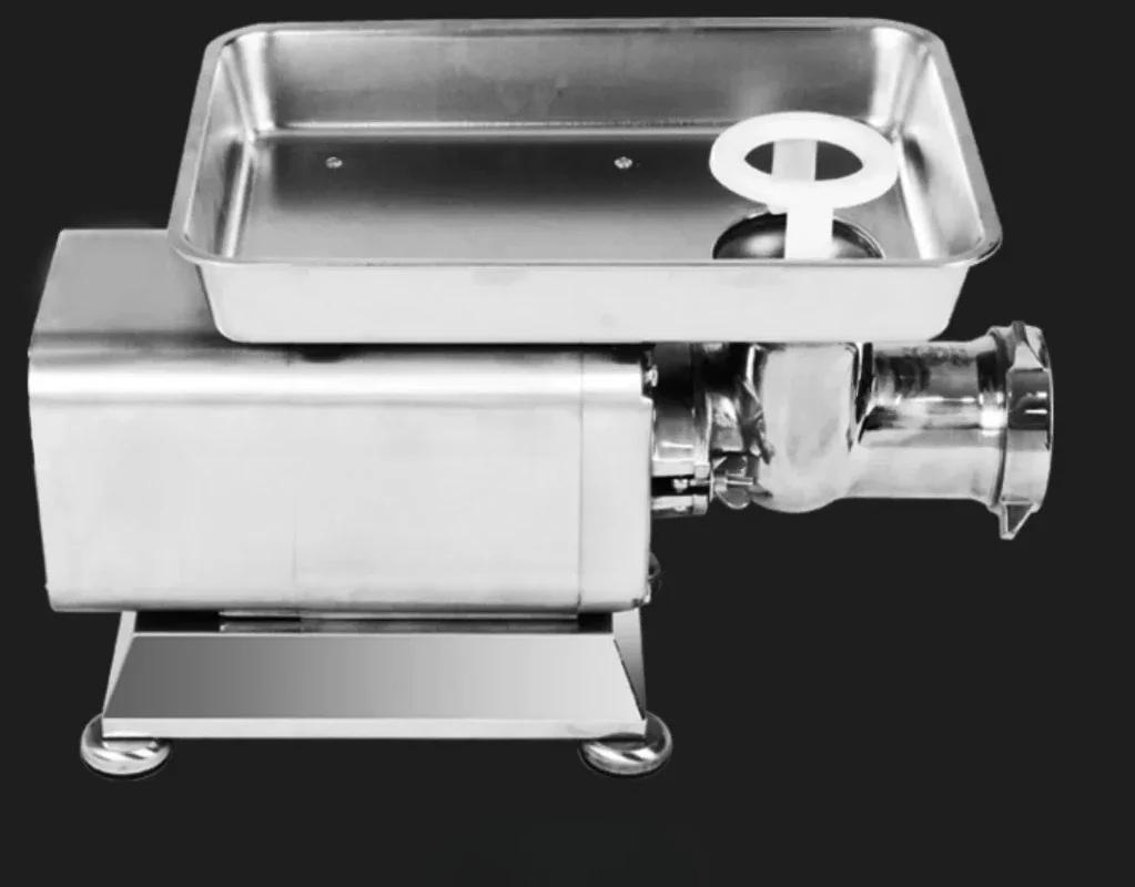 220V Meat Grinder Commercial High Power Automatic Strong Electric Functional Slicer Silk Grain Sausage Table Stainless Steel