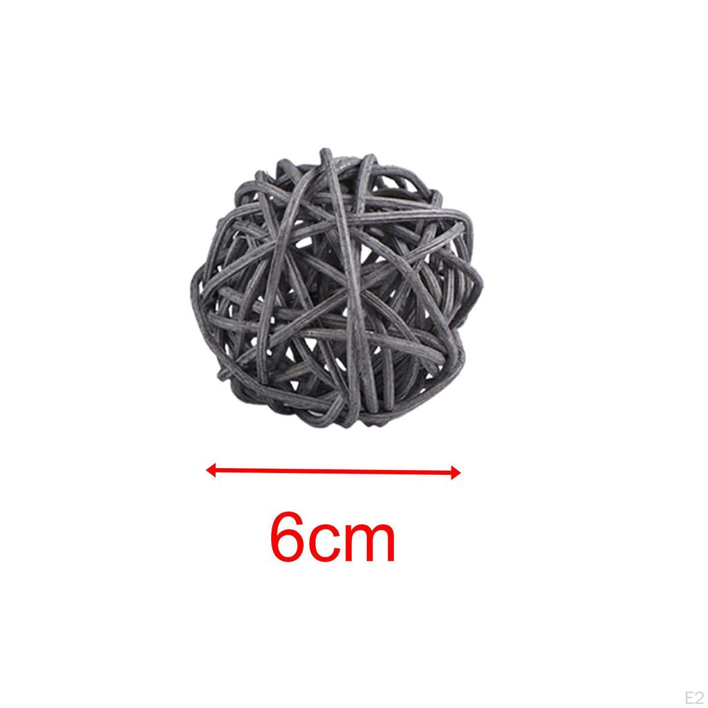 9 Pieces Decorative Rattan Balls Hanging 6cm 2.4inch Centerpiece Bowls Orbs Vase Fillers for