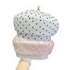 Korean age-reducing sweet new French star anise beret painter hat polka dot face small temperament bag head hat