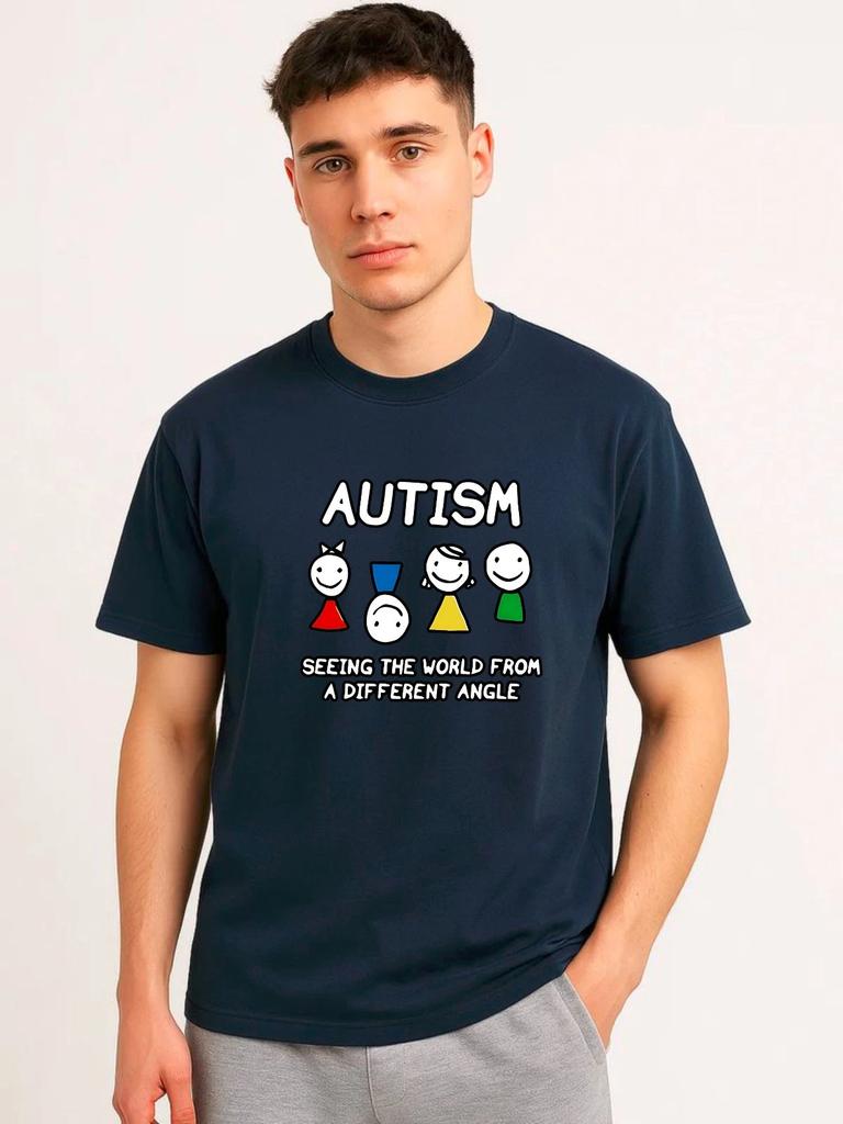 Autism Seeing The World From A Different Angle Autism Awareness Support T-Shirt