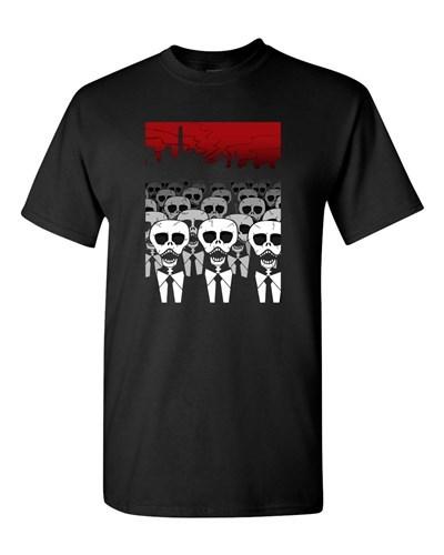 Dead Suits Skeleton Zombie Horror Scary Undead Novelty DT Adult T-Shirt Tee S разноцветный