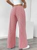 2024 Casual Versatile Striped Wide Leg Women's Trousers