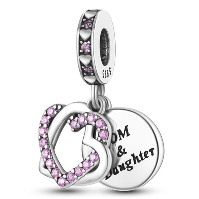 925 Silver Heart Silver Series Pendant Charm Beads Fit Original Bracelet Necklace For Women Diy Making Jewelry Gift