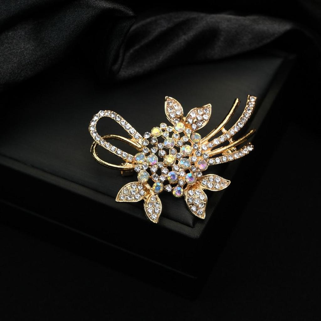 Gold & Diamond Vintage Butterfly Brooch - Versatile Women's Pin Jewelry