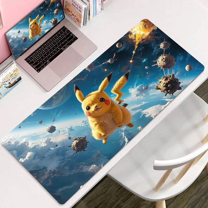Large Keyboard Table Mat Anti slip PC Gamer Gaming Mousepad Kawaii Pikachues Anime Laptop Pads Rubber Carpet XL Extended Deskmat