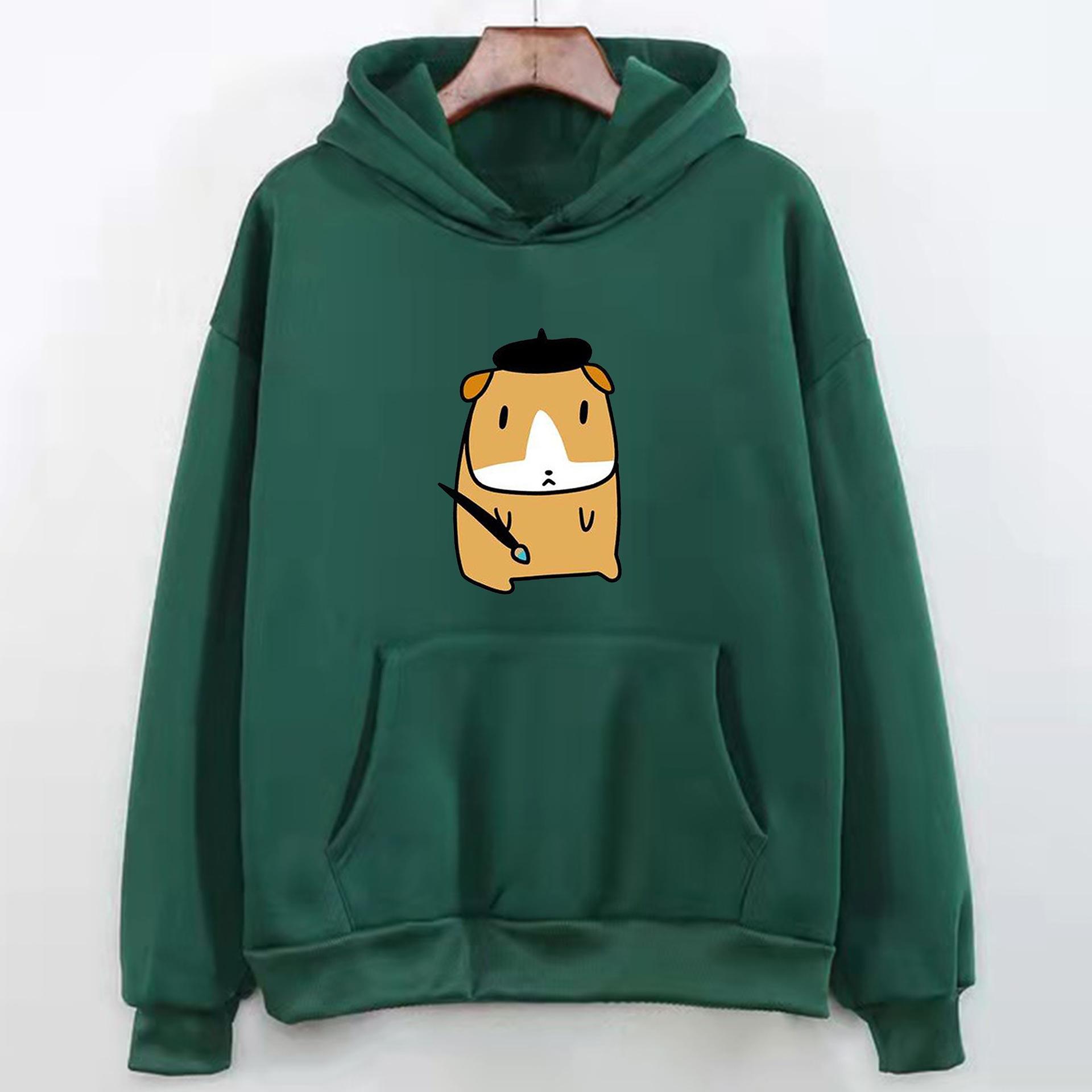 

Парные шапки для мужчин и женщин, толстовки с капюшоном и принтом щенков, модные универсальные топы в корейском стиле на осень и зиму XXXL