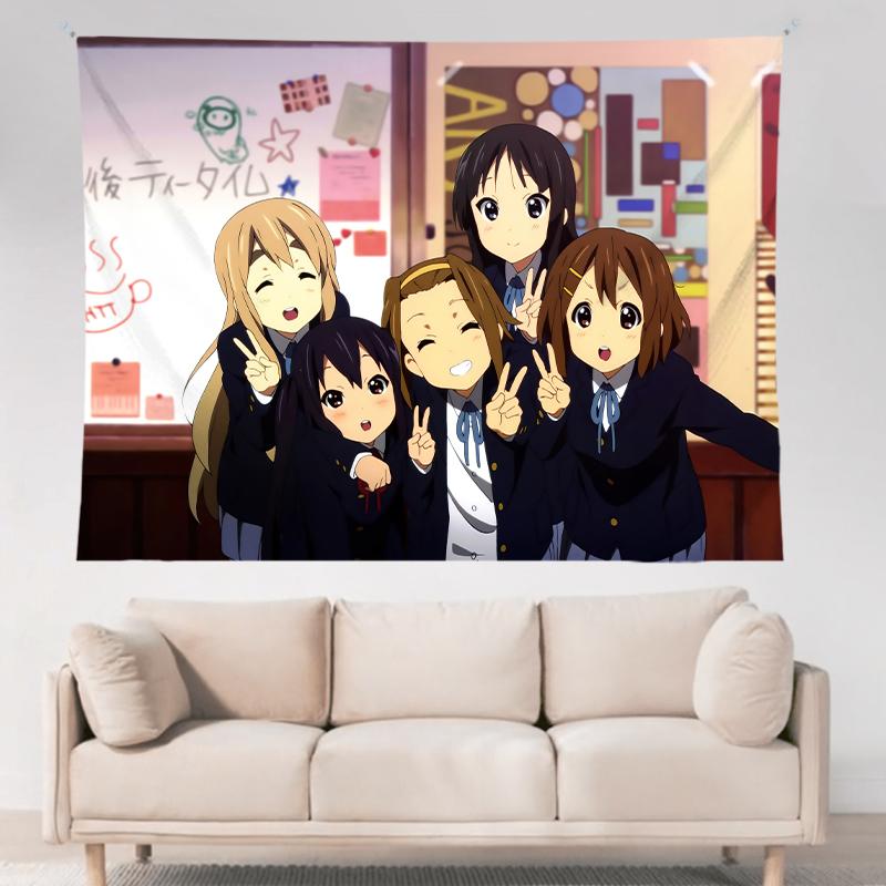 KOn Maid Anime Girls Wall Tapestry Japanese Animation Art Bedroom Decor Otaku Gift Cute Characters Home Decoration Poster