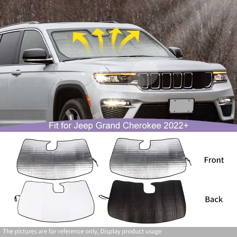 Fit For Jeep Grand Cherokee 2022 Up Car Front Windshield Sunshade Window Shade Foldable Sun Visor Cover Car Interior Accessories,1 Pc