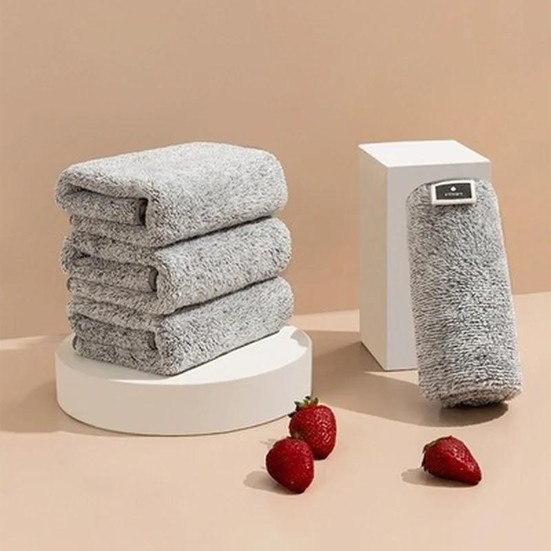 

1Pcs Bamboo Charcoal Rags Kitchen Towels Microfiber Thickened Absorbent Non-sticky Oil Household Cleaning