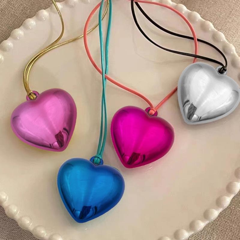 Elegant Heart Pendant for Choker Necklace Making Stylish Necklace Bead for DIY Necklace Jewelry Making Pendant with Hole