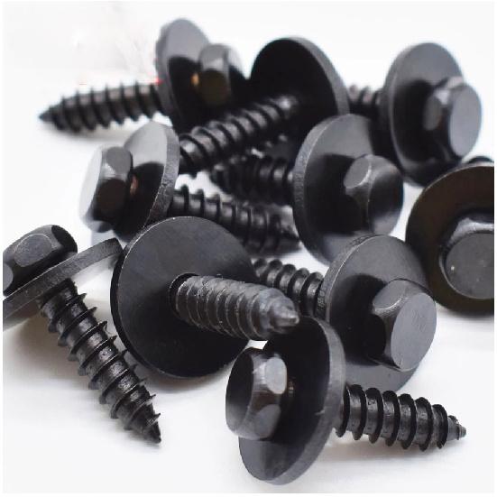 50Pcs Car Body Fender Metal Screws Bumper Moulding Retainer Clips Bolts US Ship